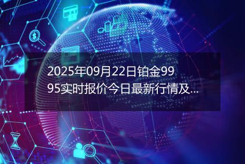 2025年09月22日铂金9995实时报价今日最新行情及价格多少钱一克
