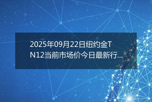 2025年09月22日纽约金TN12当前市场价今日最新行情及报价多少钱一克