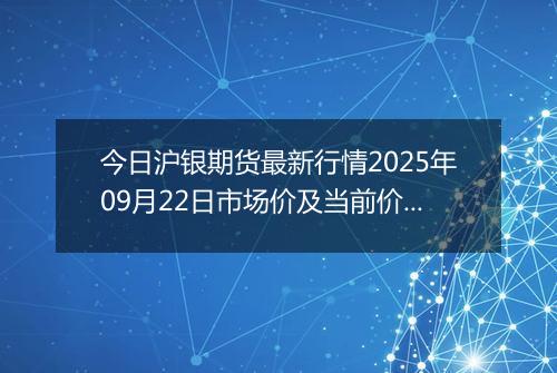 今日沪银期货最新行情2025年09月22日市场价及当前价格多少一克