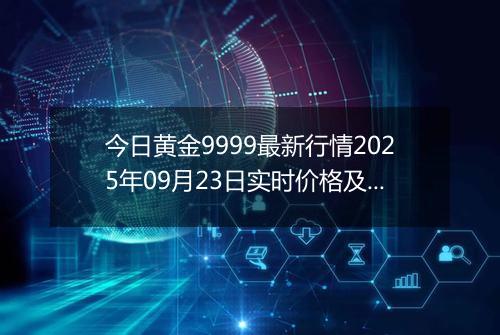 今日黄金9999最新行情2025年09月23日实时价格及报价多少一克