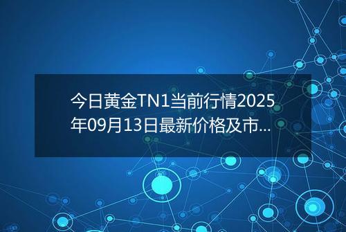 今日黄金TN1当前行情2025年09月13日最新价格及市场价多少元一克