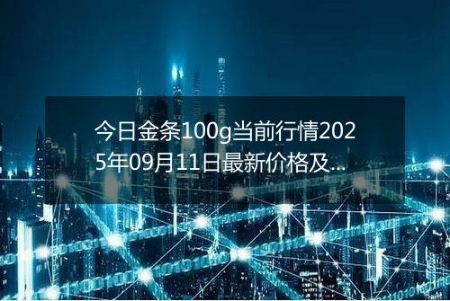 今日金条100g当前行情2025年09月11日最新价格及市场价多少钱一克