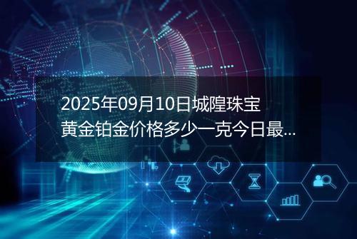 2025年09月10日城隍珠宝黄金铂金价格多少一克今日最新行情及涨跌幅