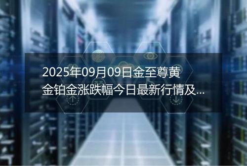 2025年09月09日金至尊黄金铂金涨跌幅今日最新行情及价格多少元一克
