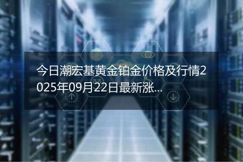今日潮宏基黄金铂金价格及行情2025年09月22日最新涨跌幅多少钱一克