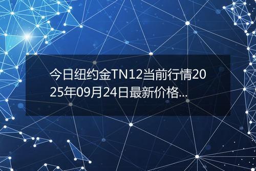 今日纽约金TN12当前行情2025年09月24日最新价格及市场价多少钱一克