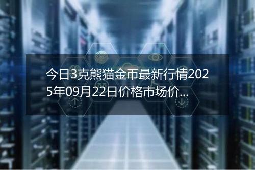 今日3克熊猫金币最新行情2025年09月22日价格市场价及报价多少元一个