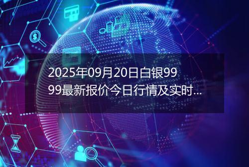 2025年09月20日白银9999最新报价今日行情及实时市场价多少元一克