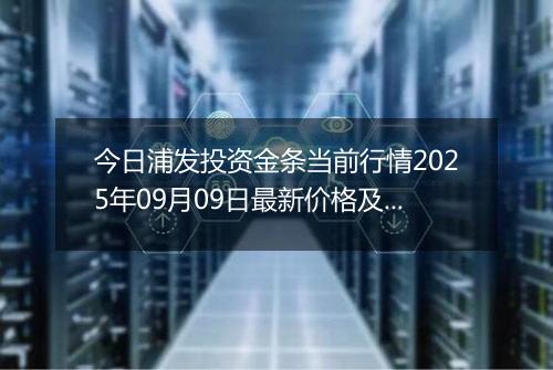 今日浦发投资金条当前行情2025年09月09日最新价格及市场价多少元一克