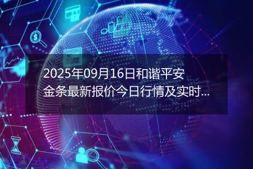 2025年09月16日和谐平安金条最新报价今日行情及实时市场价多少元一克