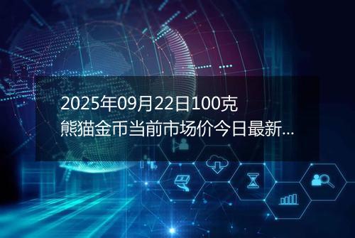 2025年09月22日100克熊猫金币当前市场价今日最新行情及报价多少元一个