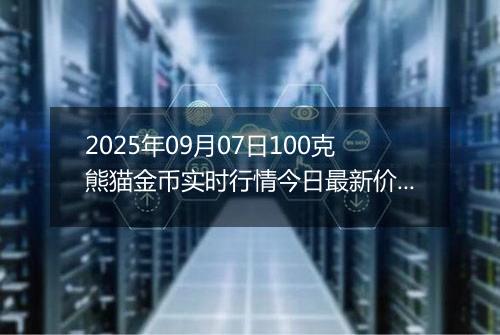 2025年09月07日100克熊猫金币实时行情今日最新价格及当前报价多少元一个