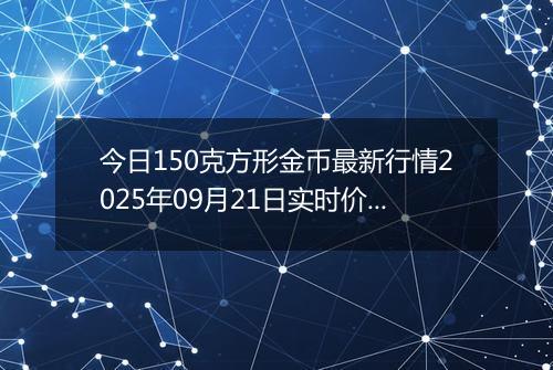 今日150克方形金币最新行情2025年09月21日实时价格及报价多少元一个