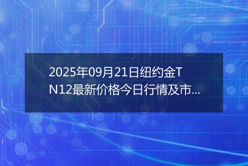 2025年09月21日纽约金TN12最新价格今日行情及市场报价多少钱一克