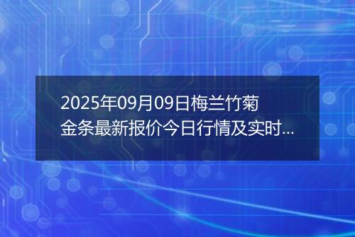 2025年09月09日梅兰竹菊金条最新报价今日行情及实时市场价多少钱一克