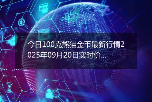 今日100克熊猫金币最新行情2025年09月20日实时价格及报价多少元一个
