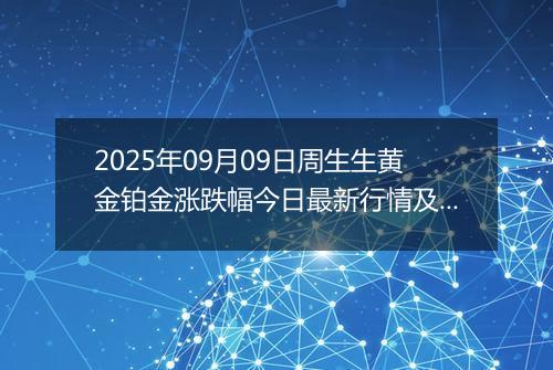 2025年09月09日周生生黄金铂金涨跌幅今日最新行情及价格多少一克