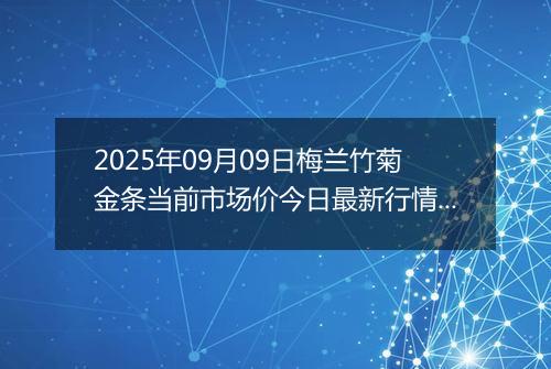 2025年09月09日梅兰竹菊金条当前市场价今日最新行情及报价多少元一克