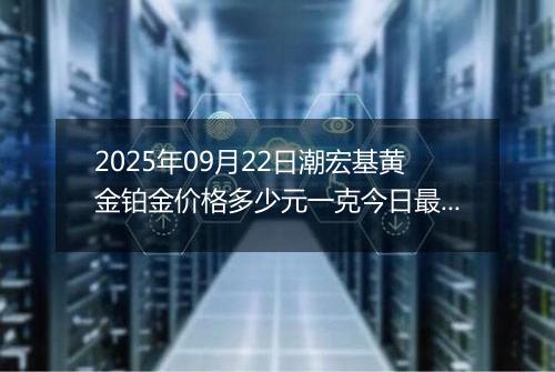 2025年09月22日潮宏基黄金铂金价格多少元一克今日最新行情及涨跌幅