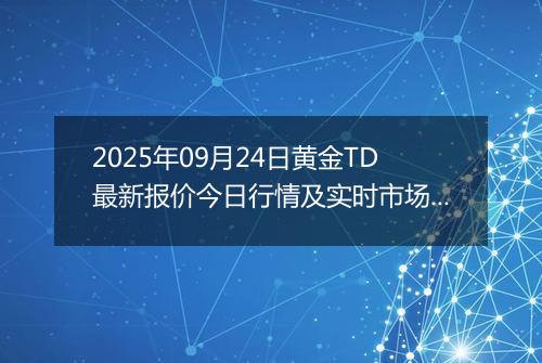 2025年09月24日黄金TD最新报价今日行情及实时市场价多少钱一克