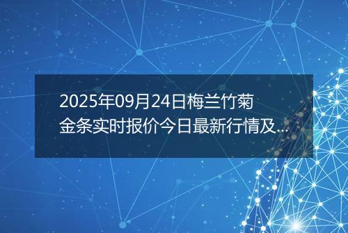 2025年09月24日梅兰竹菊金条实时报价今日最新行情及价格多少钱一克
