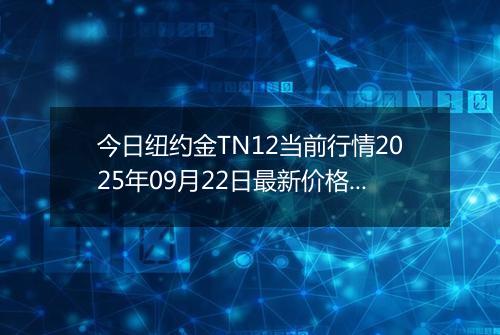 今日纽约金TN12当前行情2025年09月22日最新价格及市场价多少元一克