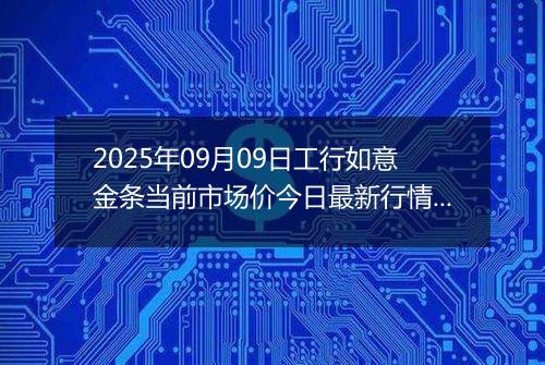 2025年09月09日工行如意金条当前市场价今日最新行情及报价多少钱一克