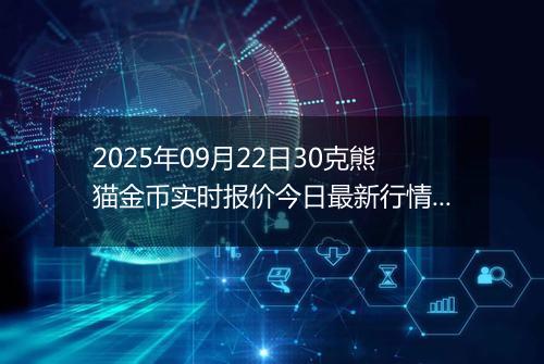 2025年09月22日30克熊猫金币实时报价今日最新行情及价格多少元一个