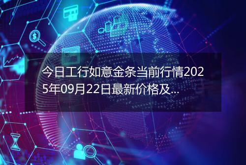 今日工行如意金条当前行情2025年09月22日最新价格及市场价多少一克