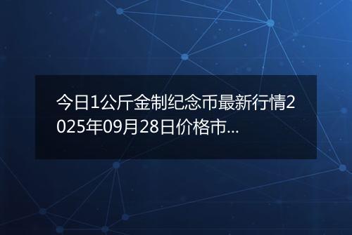 今日1公斤金制纪念币最新行情2025年09月28日价格市场价及报价多少元一个
