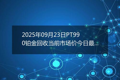 2025年09月23日PT990铂金回收当前市场价今日最新行情及报价多少元一克