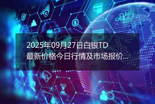 2025年09月27日白银TD最新价格今日行情及市场报价多少元一克