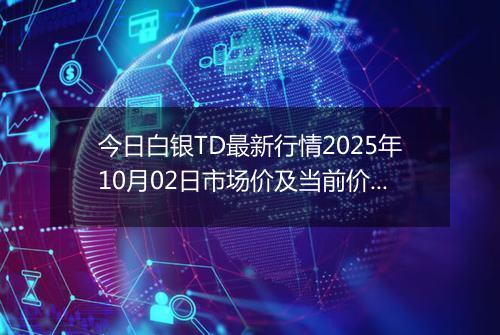 今日白银TD最新行情2025年10月02日市场价及当前价格多少一克