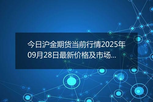 今日沪金期货当前行情2025年09月28日最新价格及市场价多少一克