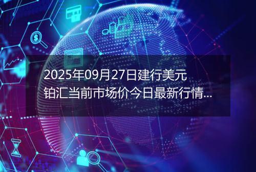 2025年09月27日建行美元铂汇当前市场价今日最新行情及报价多少美元一盎司