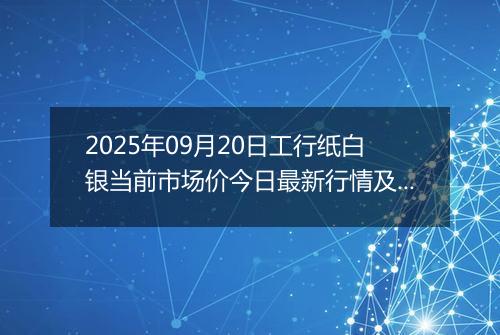 2025年09月20日工行纸白银当前市场价今日最新行情及报价多少元一克