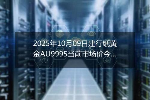 2025年10月09日建行纸黄金AU9995当前市场价今日最新行情及报价多少元一克
