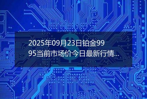 2025年09月23日铂金9995当前市场价今日最新行情及报价多少钱一克