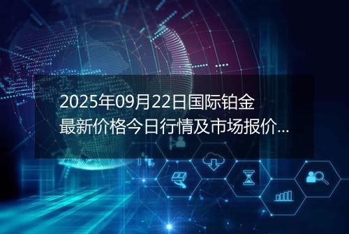 2025年09月22日国际铂金最新价格今日行情及市场报价多少美元一盎司