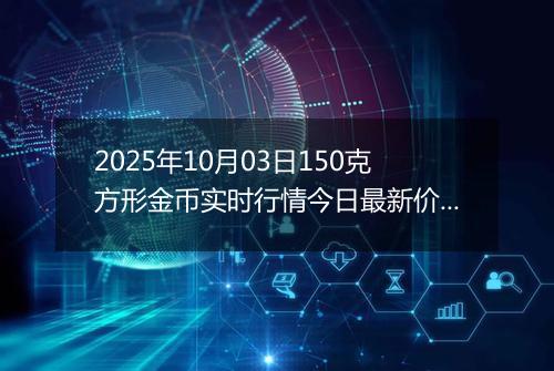2025年10月03日150克方形金币实时行情今日最新价格及当前报价多少元一个