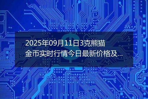 2025年09月11日3克熊猫金币实时行情今日最新价格及当前报价多少元一个