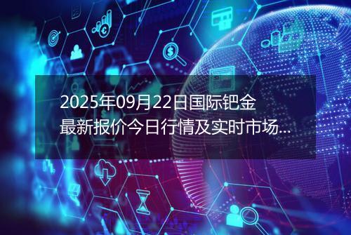 2025年09月22日国际钯金最新报价今日行情及实时市场价多少美元一盎司