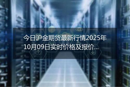 今日沪金期货最新行情2025年10月09日实时价格及报价多少元一克