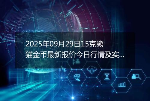 2025年09月29日15克熊猫金币最新报价今日行情及实时市场价多少元一个