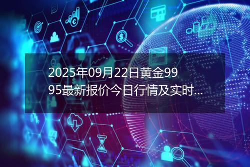 2025年09月22日黄金9995最新报价今日行情及实时市场价多少一克