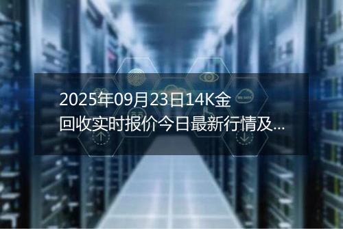 2025年09月23日14K金回收实时报价今日最新行情及价格多少一克