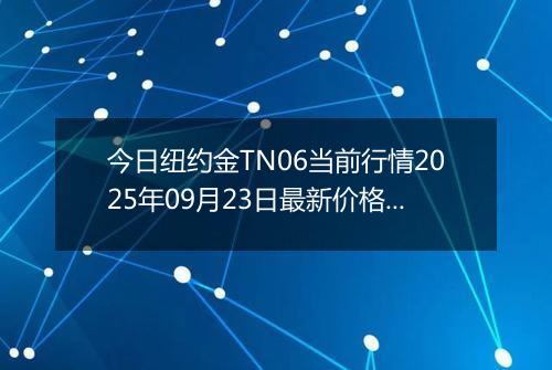 今日纽约金TN06当前行情2025年09月23日最新价格及市场价多少元一克