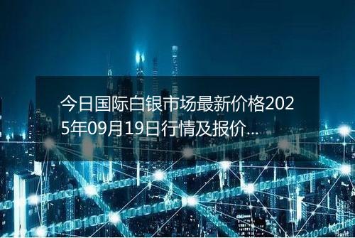 今日国际白银市场最新价格2025年09月19日行情及报价多少美元一盎司