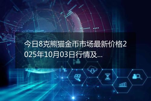 今日8克熊猫金币市场最新价格2025年10月03日行情及报价多少元一个