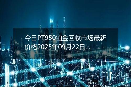 今日PT950铂金回收市场最新价格2025年09月22日行情及报价多少钱一克